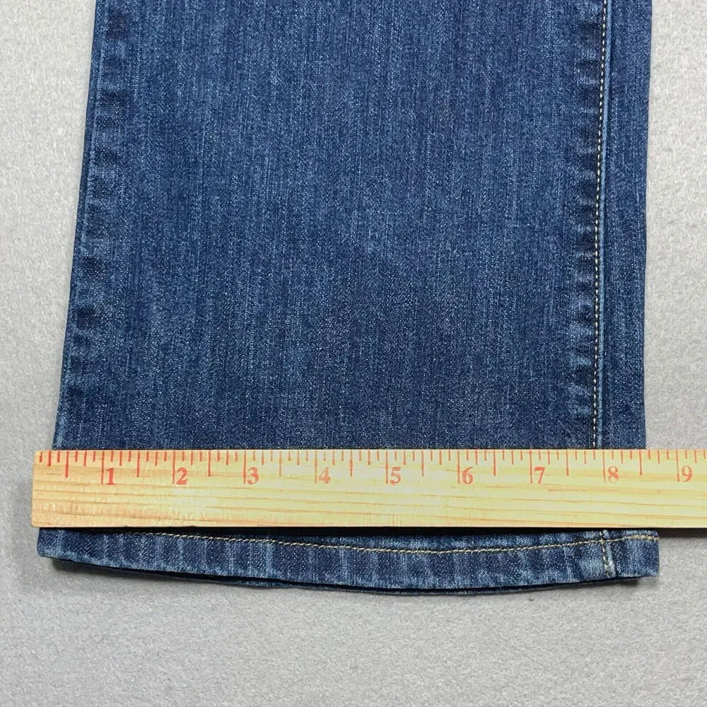 Levis 515 Bootcut Jeans Women Size 6 Blue Mid Rise Dark Wash Denim Casual Y2K - Picture 4 of 12